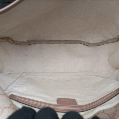 Gucci GG Beige Multicolor Canvas Leather Tote — view 9