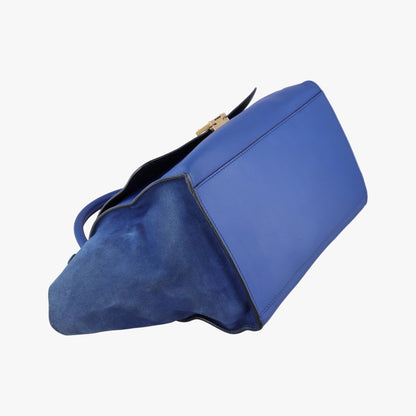 Celine Blue Leather Messenger Bag — view 5