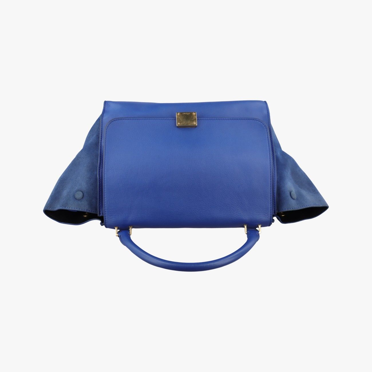Celine Blue Leather Messenger Bag — view 8
