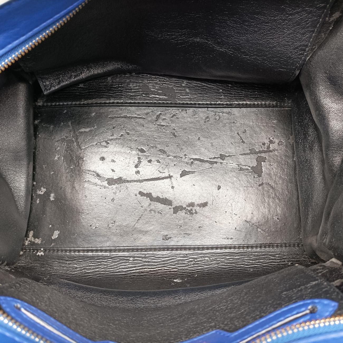 Celine Blue Leather Messenger Bag — view 9