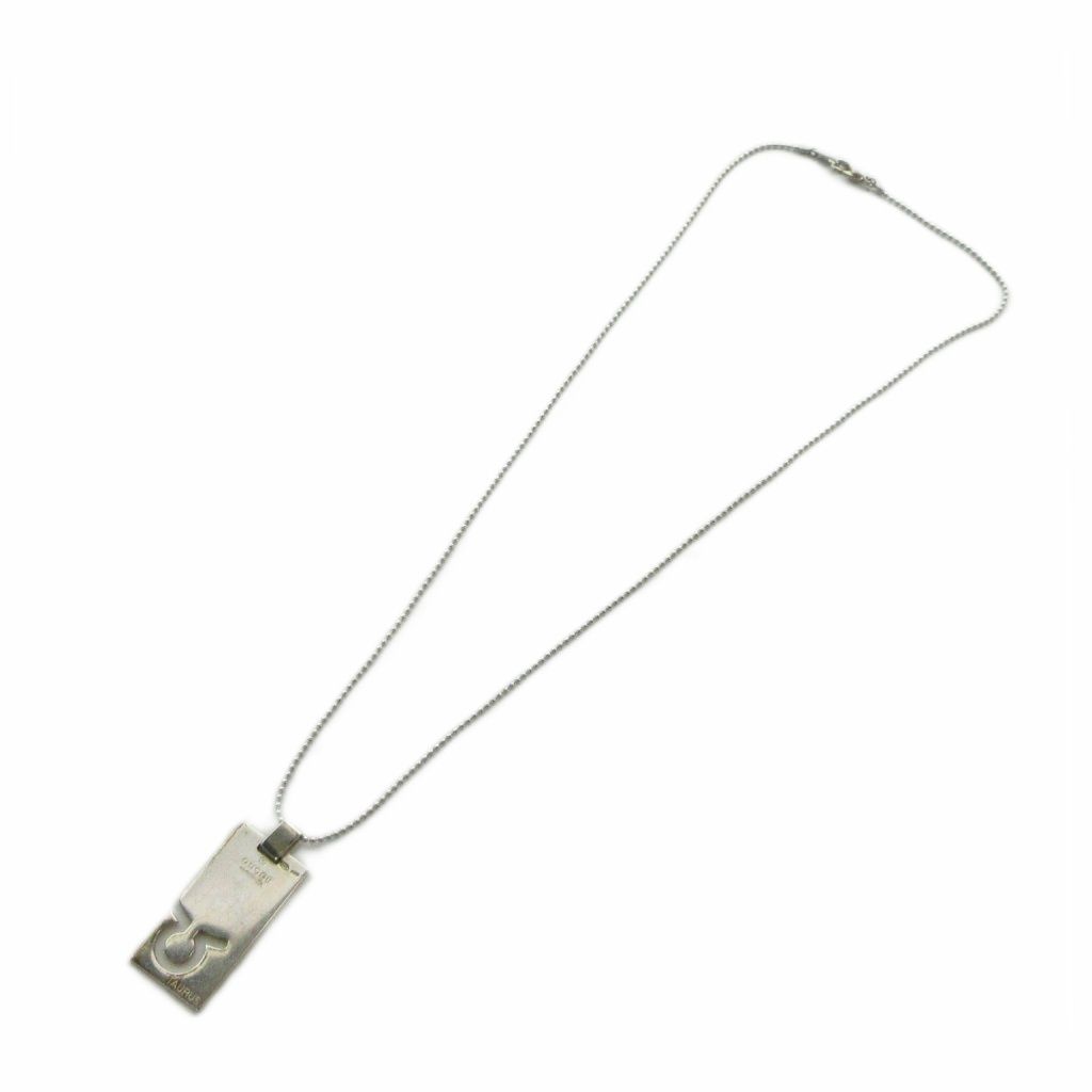 Gucci Necklace Logo Plate tag Silver — view 4
