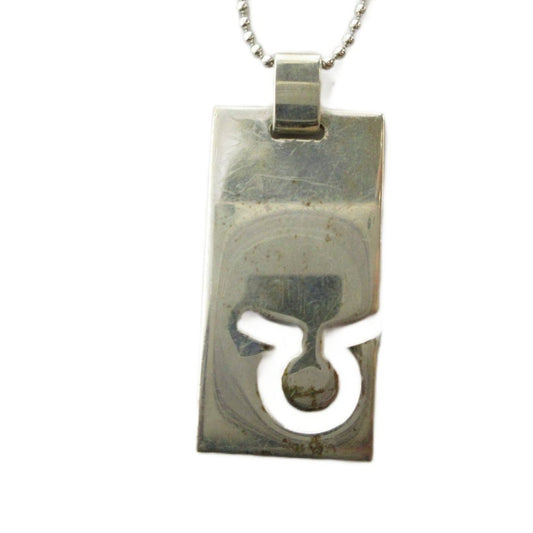 Gucci Necklace Logo Plate tag Silver