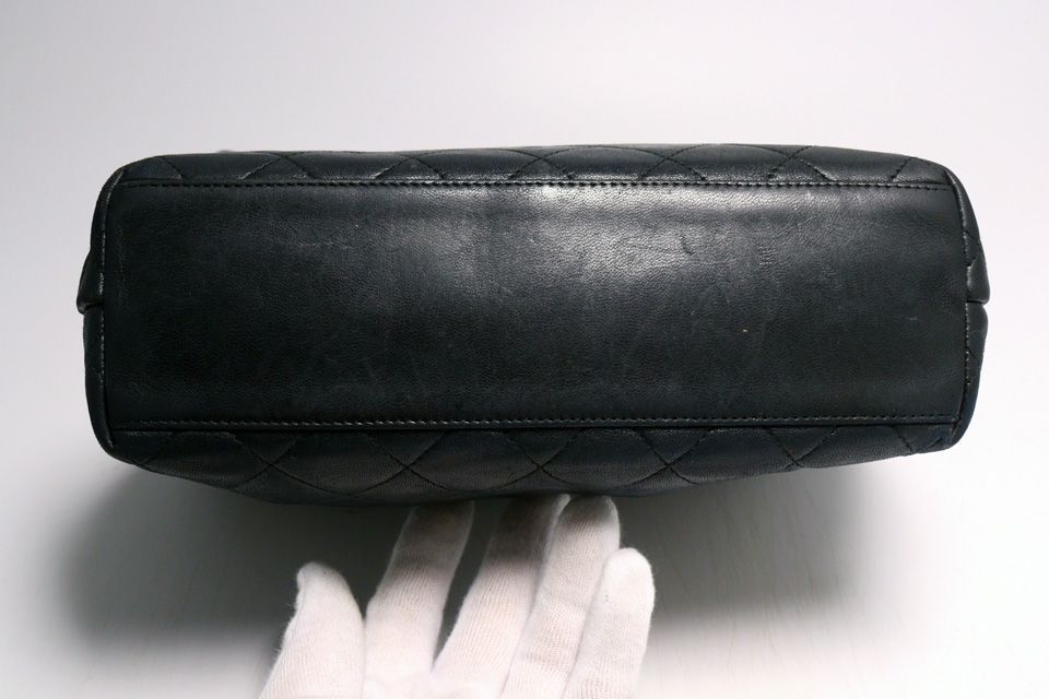 Chanel Stand Quilted GD Leather Shoulder Bag — view 3