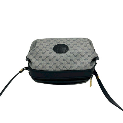 Gucci Vintage Micro GG Logo Leather Mini Shoulder Bag Pochette Navy — view 4