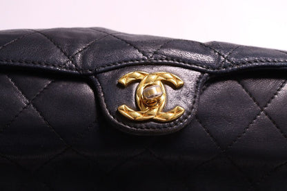 Chanel Stand Quilted GD Leather Shoulder Bag — view 9