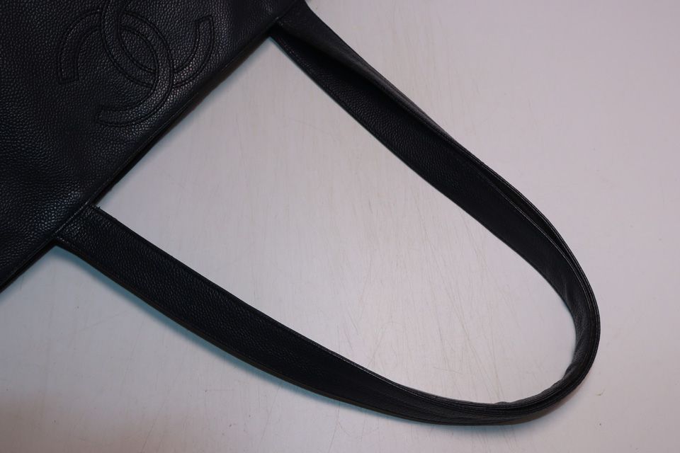 Chanel Stand Caviar Leather CC Logo GD Shoulder Bag — view 6