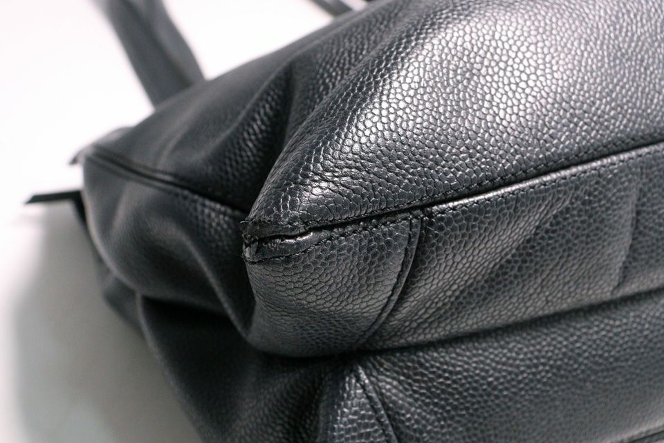Chanel Stand Caviar Leather CC Logo GD Shoulder Bag — view 4