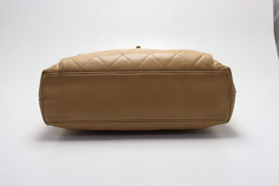 Chanel Stand Quilted Caviar Leather GD Che Handbag — view 3