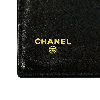 Chanel Wallet CC Logo Lambskin Black Gold — view 5