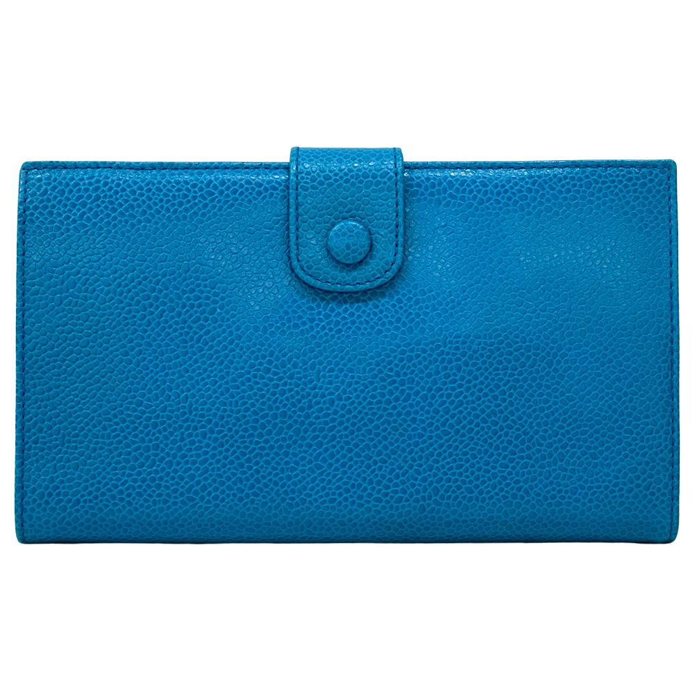 Chanel Wallet CC Logo Blue Gold — view 2