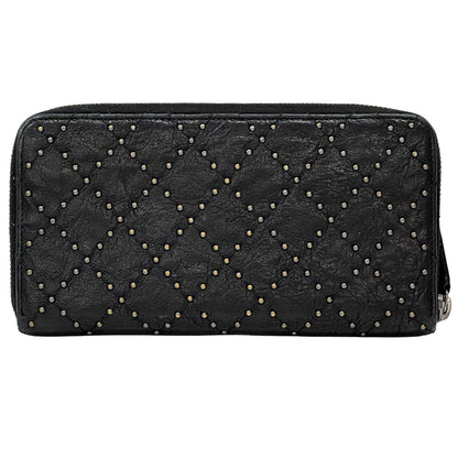Chanel Wallet Quilted Leather Black Silver — view 2