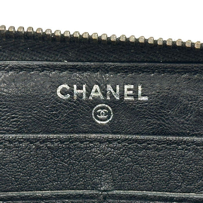 Chanel Wallet Quilted Leather Black Silver — view 6