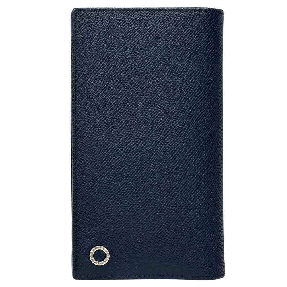 Bvlgari Wallet Leather Navy Green