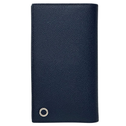 Bvlgari Wallet Leather Navy Green