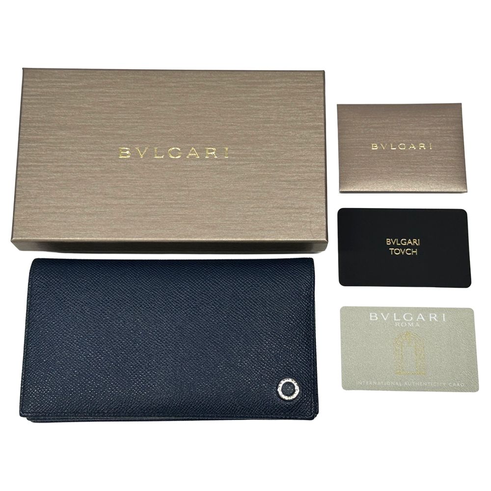 Bvlgari Wallet Leather Navy Green — view 7