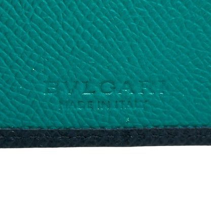 Bvlgari Wallet Leather Navy Green — view 6