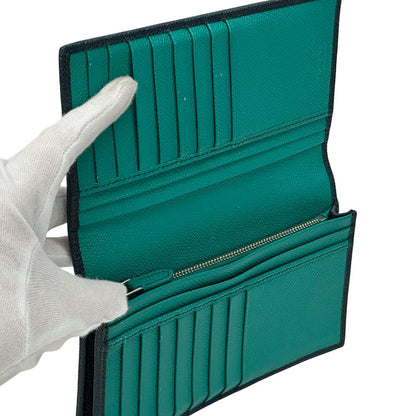 Bvlgari Wallet Leather Navy Green — view 5