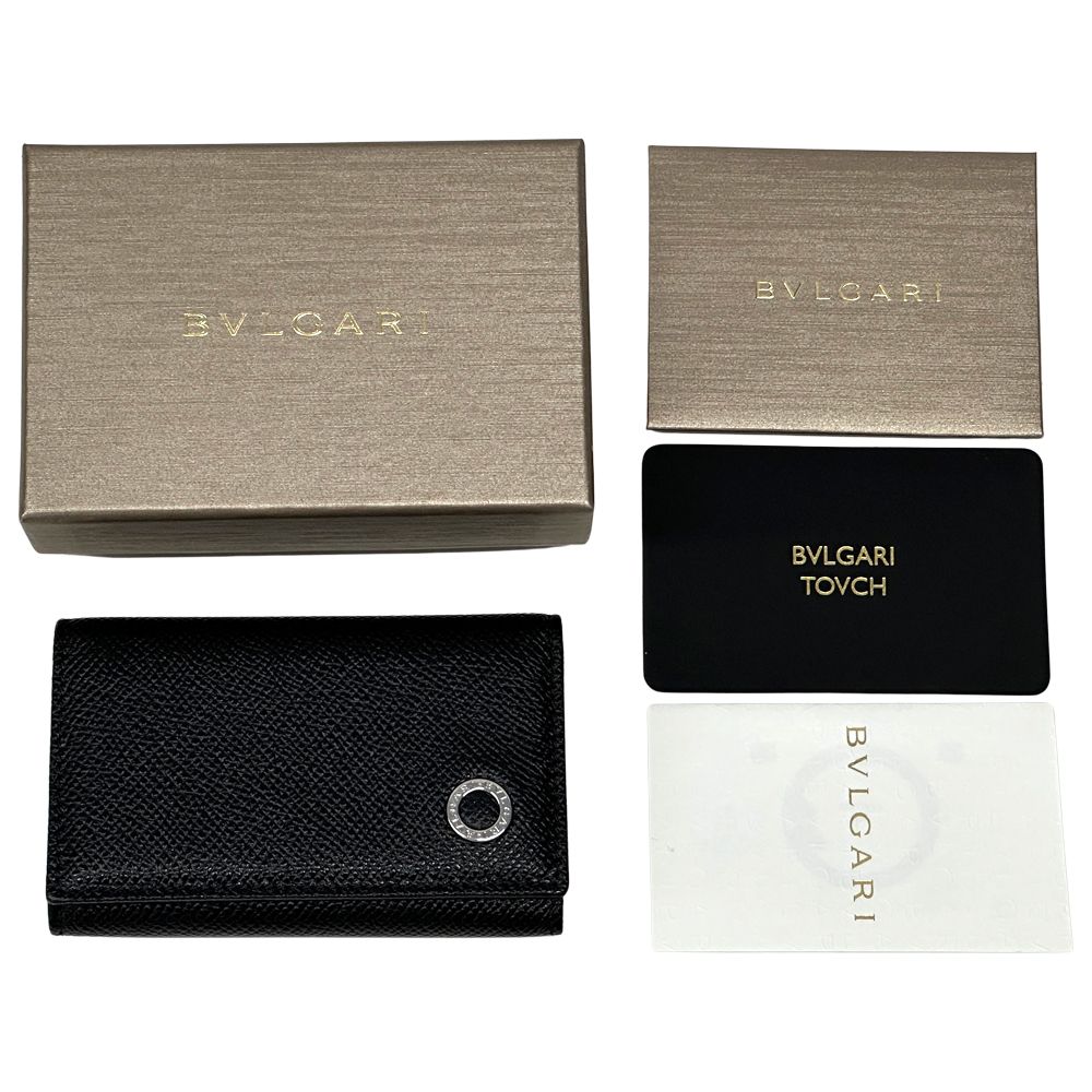 Bvlgari Key Case Leather Black 6 Compact Key Holder — view 7