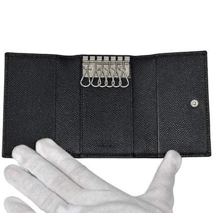 Bvlgari Key Case Leather Black 6 Compact Key Holder — view 4