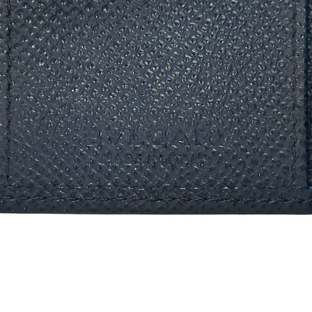 Bvlgari Key Case Leather Navy 6 Compact Key Holder — view 6
