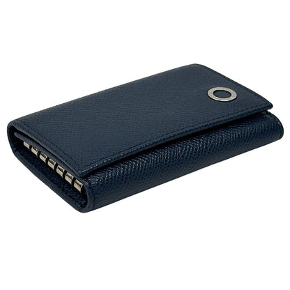 Bvlgari Key Case Leather Navy 6 Compact Key Holder — view 3