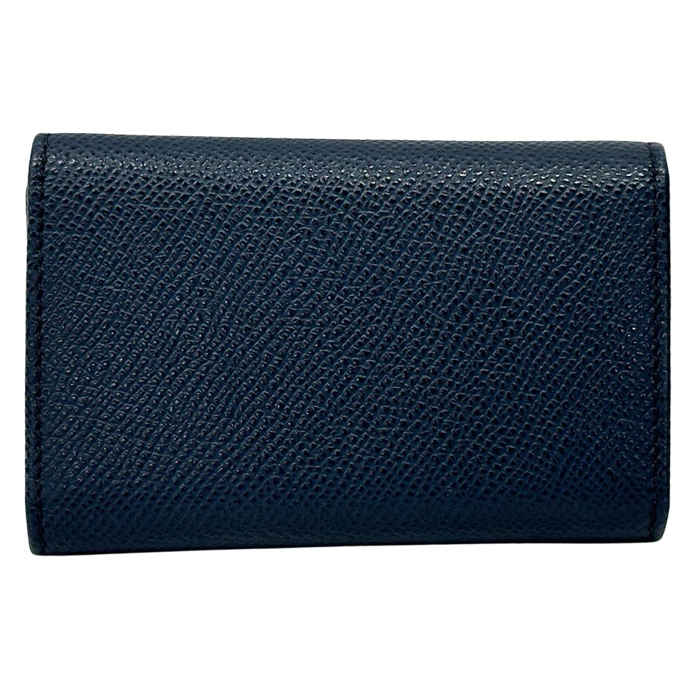 Bvlgari Key Case Leather Navy 6 Compact Key Holder — view 2