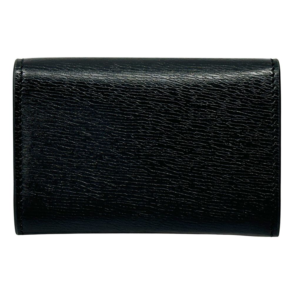 Gucci Card Case Leather Black Gold — view 2