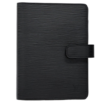 Louis Vuitton Pocket Bookcover Epi MM Noir Black Agenda