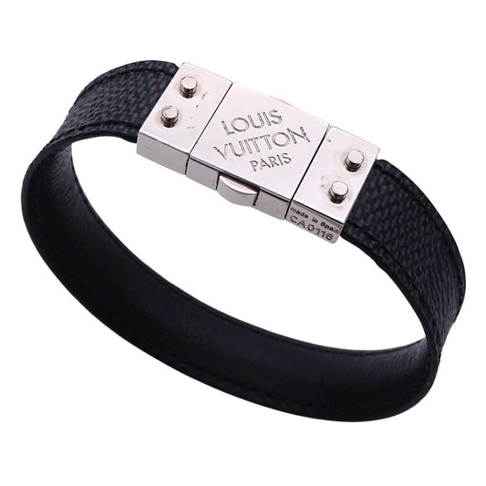 Louis Vuitton Bracelet Damier Graphite Black Silver