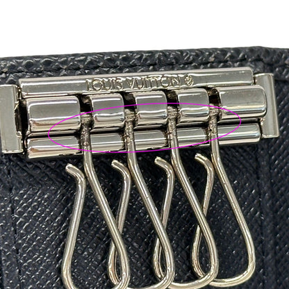 Louis Vuitton Key Case Taiga Multicles 4 Noir Black Key Holder — view 8