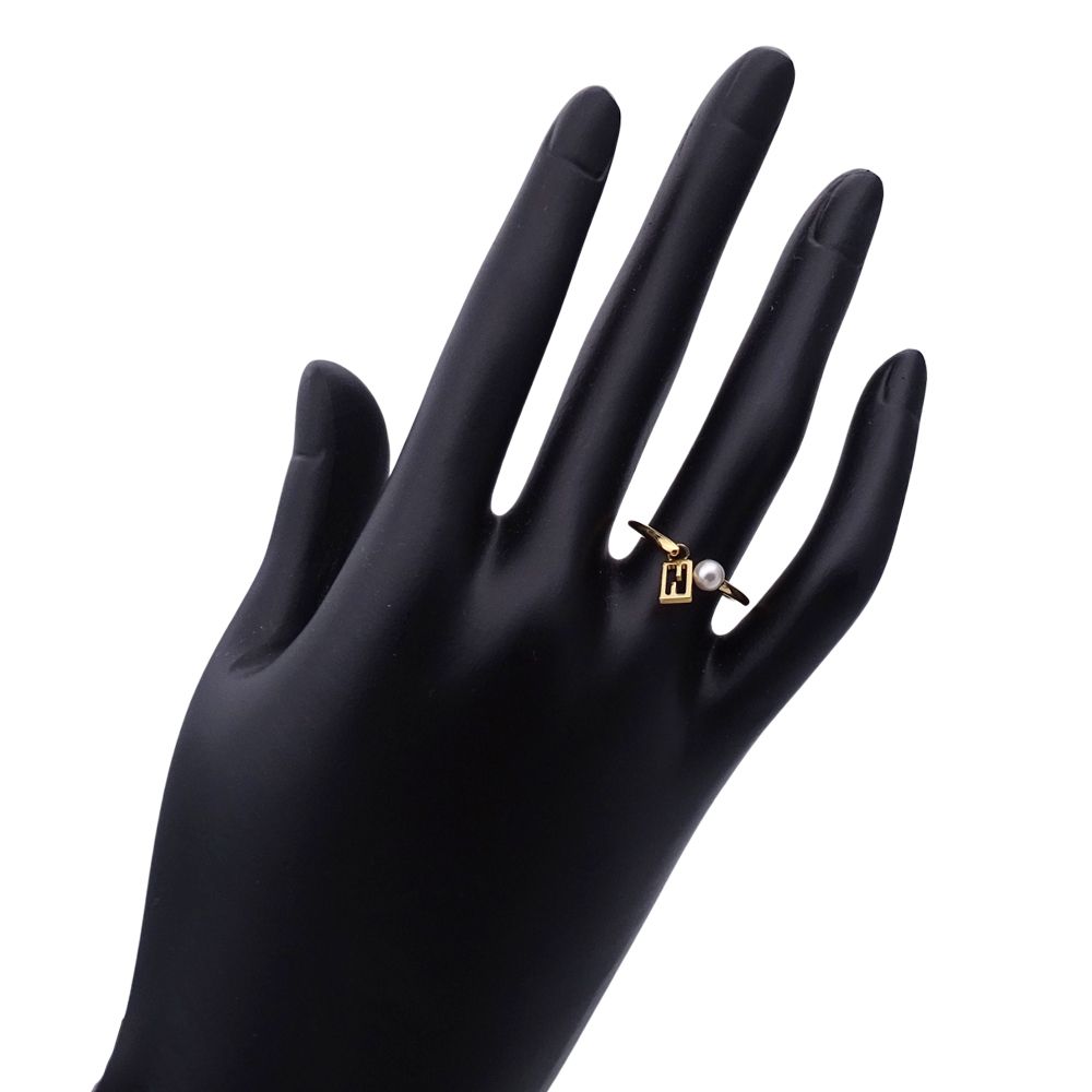 Fendi Ring Metal pearl Gold — view 7