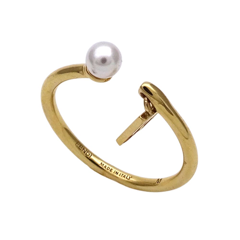 Fendi Ring Metal pearl Gold — view 3