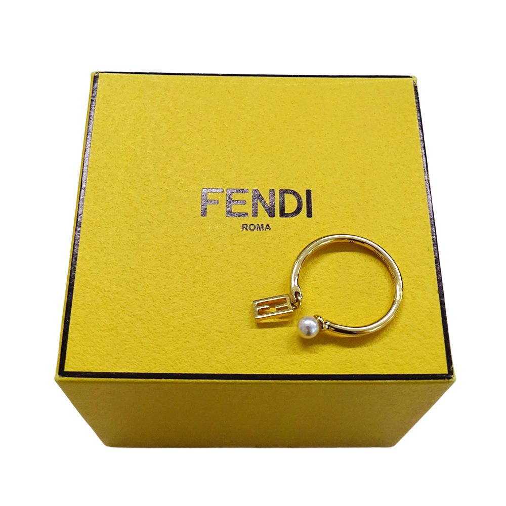 Fendi Ring Metal pearl Gold — view 6