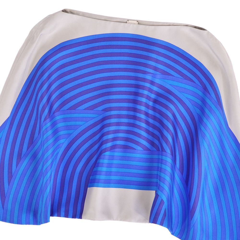 Hermes Shirt Blouse Poncho Silk Allover Top — view 2