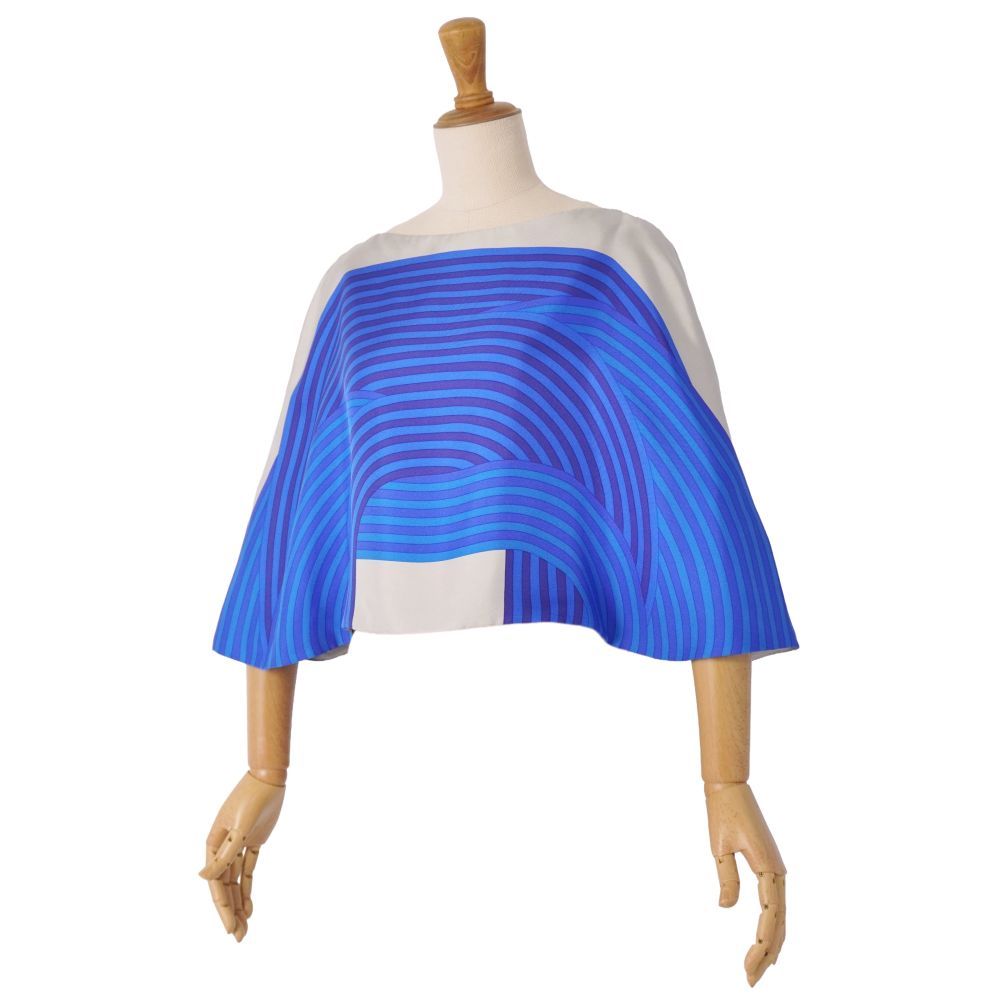 Hermes Shirt Blouse Poncho Silk Allover Top — view 4