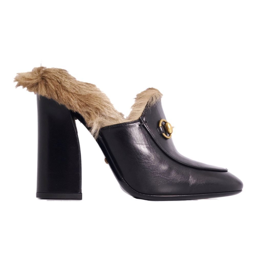 Gucci Sandals Prince Town Horsebit Fur Leather — view 6