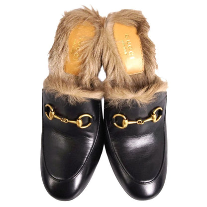 Gucci Sandals Prince Town Horsebit Fur Leather — view 4