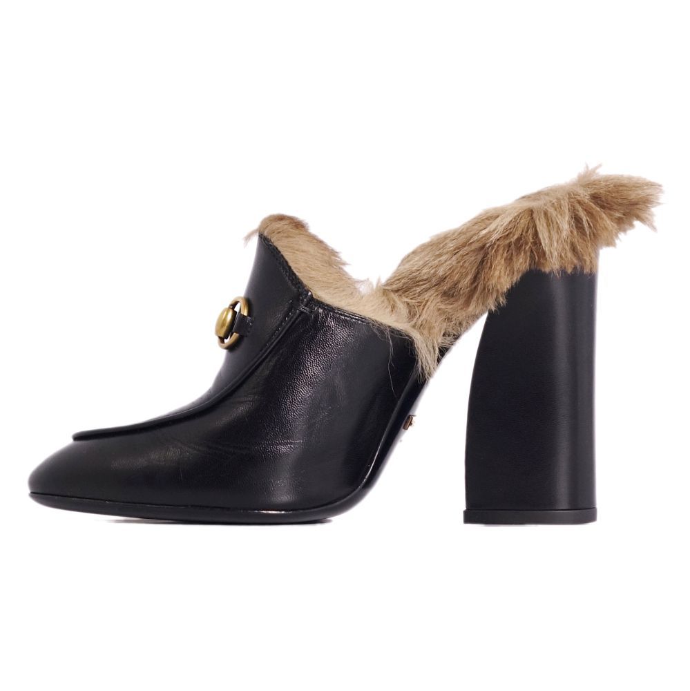 Gucci Sandals Prince Town Horsebit Fur Leather — view 7