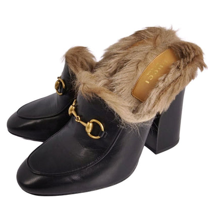Gucci Sandals Prince Town Horsebit Fur Leather — view 2