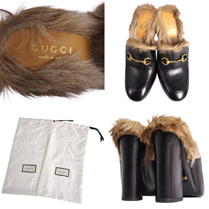 Gucci Sandals Prince Town Horsebit Fur Leather — view 9