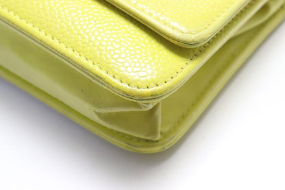 Chanel Stand Caviar Leather Jumbo CC Logo Che Wallet — view 4