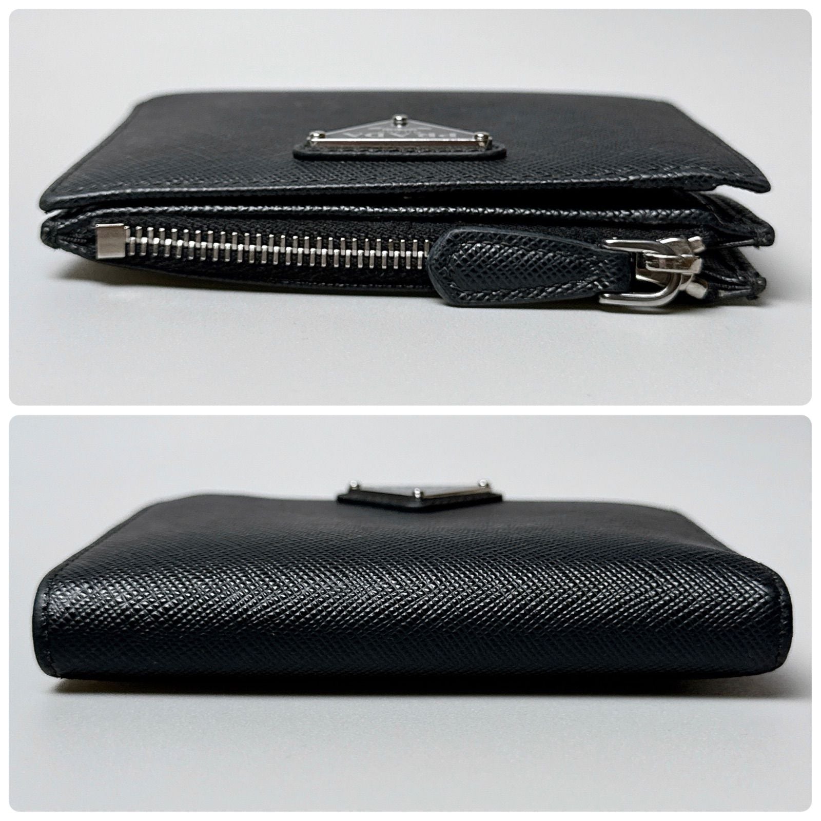 Prada Saffiano Trianglelogo Wallet Black — view 7