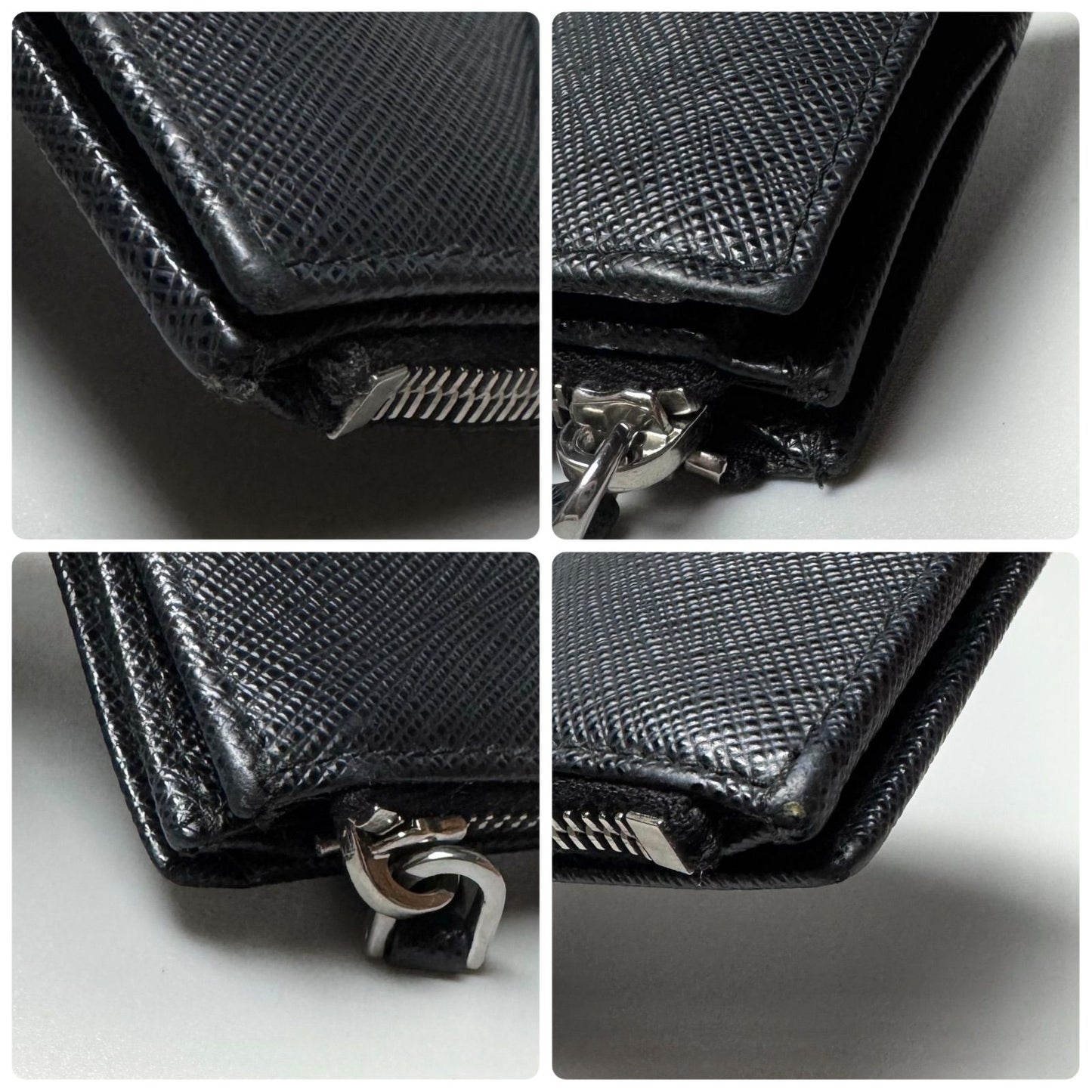 Prada Saffiano Trianglelogo Wallet Black — view 8