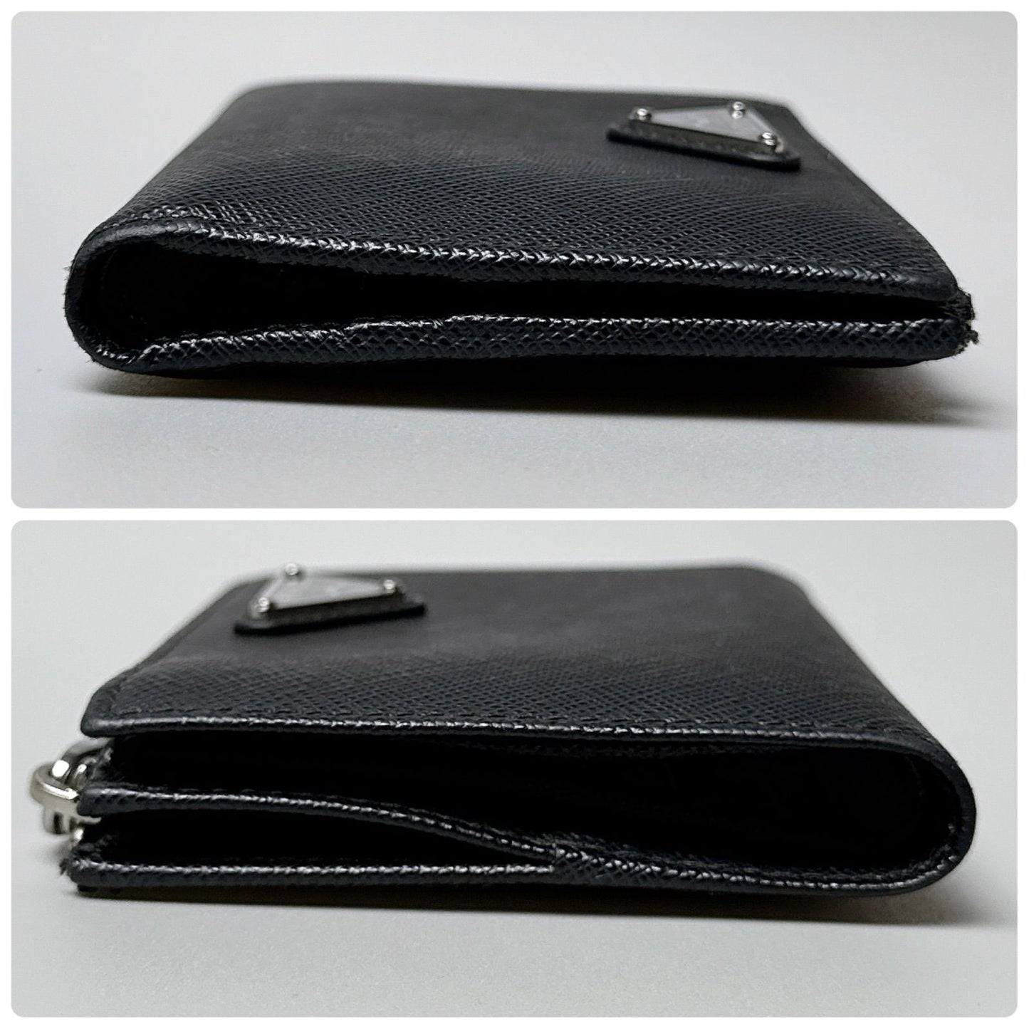Prada Saffiano Trianglelogo Wallet Black — view 6
