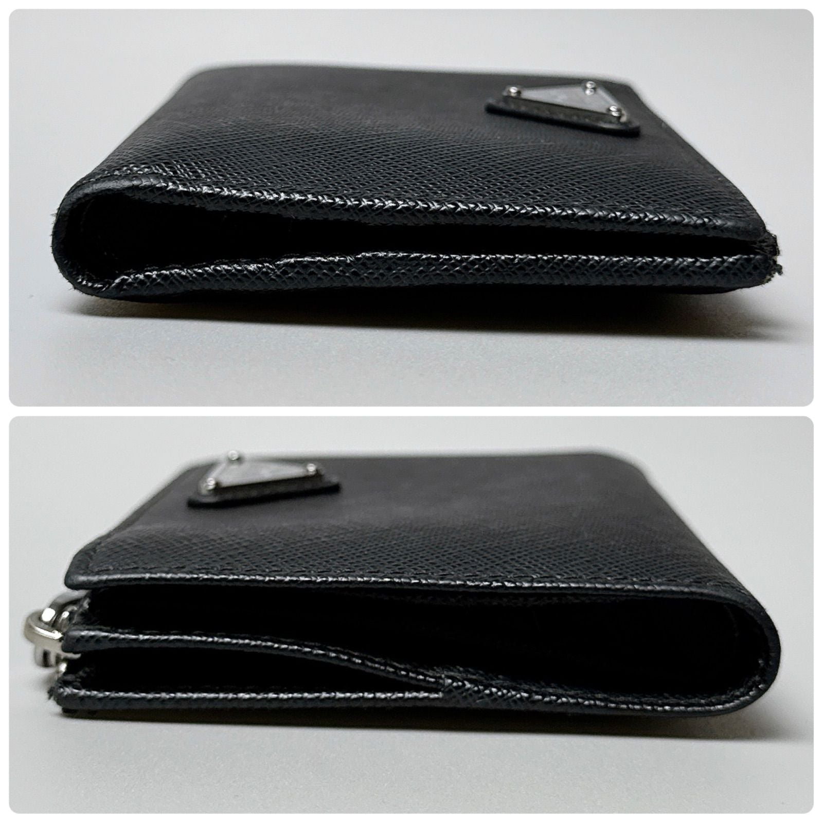 Prada Saffiano Trianglelogo Wallet Black — view 6