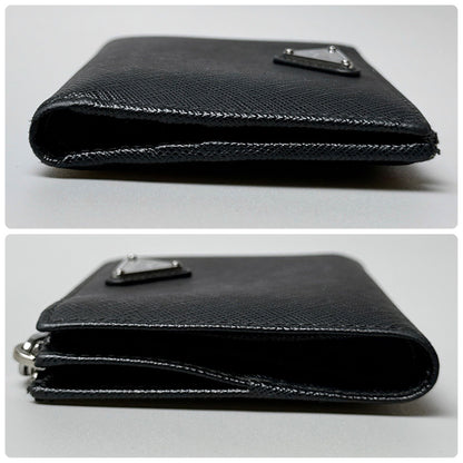 Prada Saffiano Trianglelogo Wallet Black — view 6