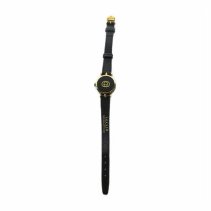 Gucci Watch B-man Black Leather leto Gold — view 4