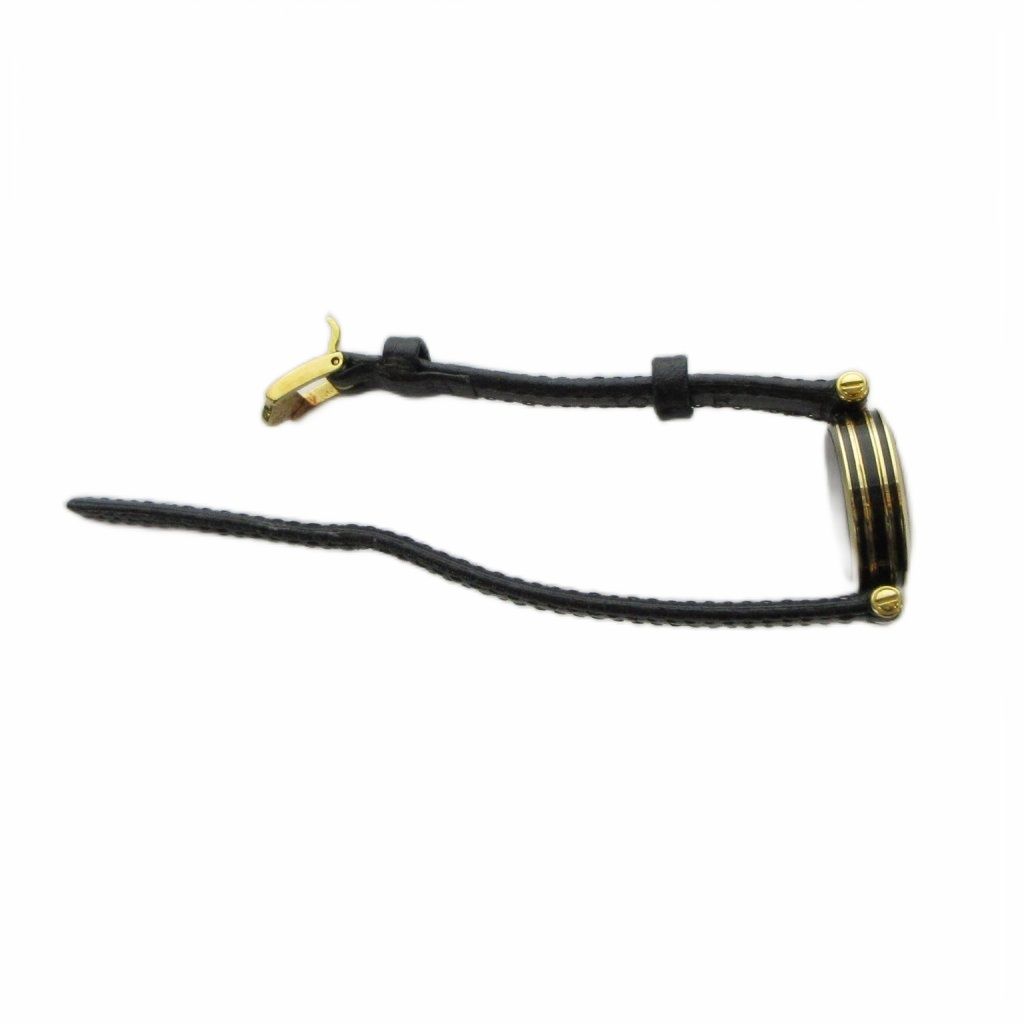 Gucci Watch B-man Black Leather leto Gold — view 6