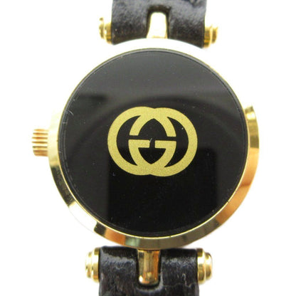 Gucci Watch B-man Black Leather leto Gold — view 2
