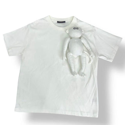 Louis Vuitton Top Monki T-Shirt White Cotton 100% XL